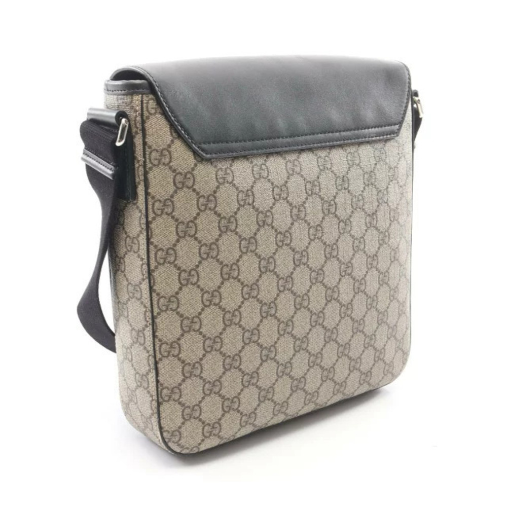 Gucci Leather Black GG Canvas Bag Beige Supreme Shoulder Cream Tan Cream